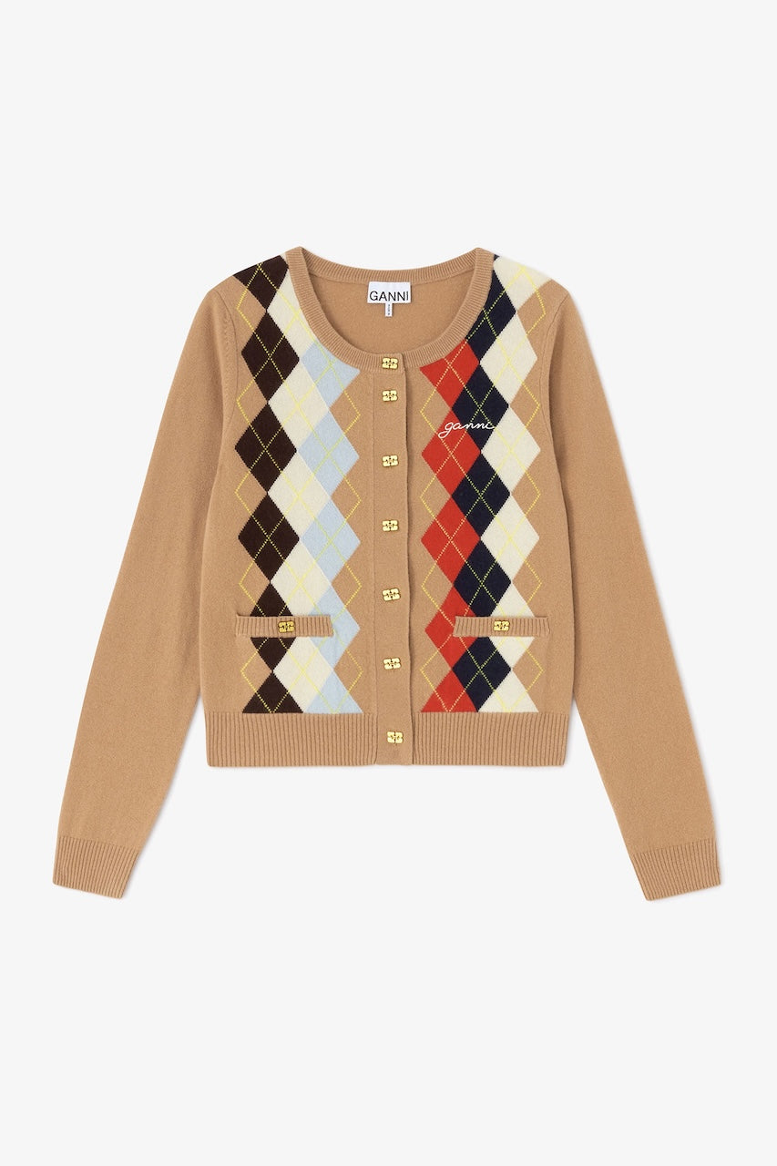 Cashmere Wool Mix Cardigan incense