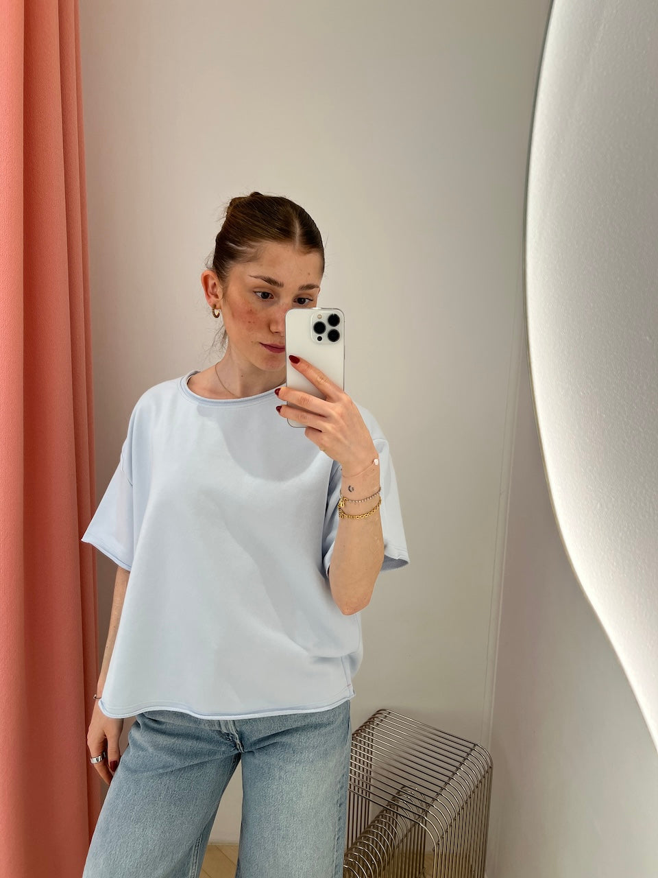 Skylar Boxy Tee Sweat aqua