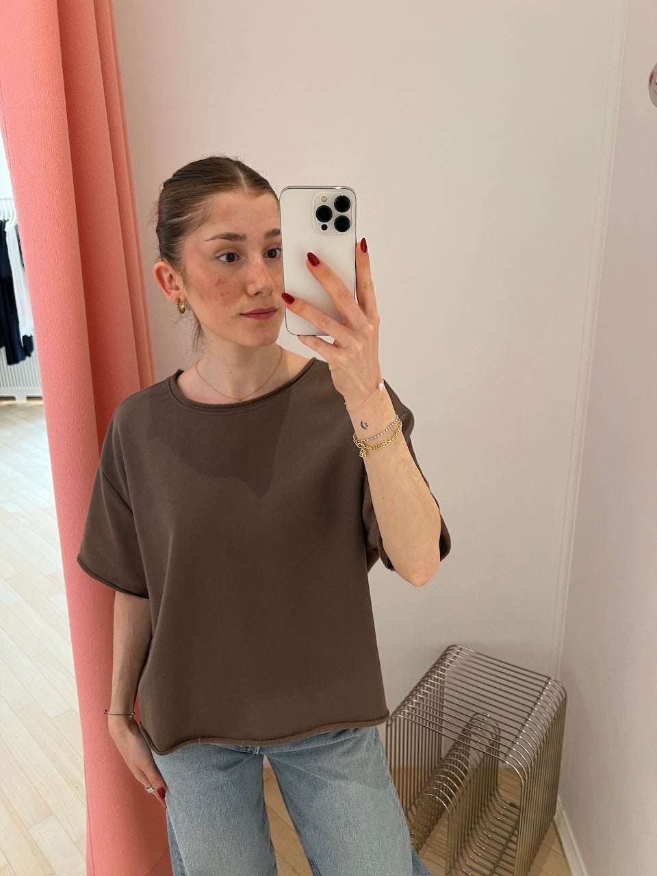 Skylar Boxy Tee Sweat choco