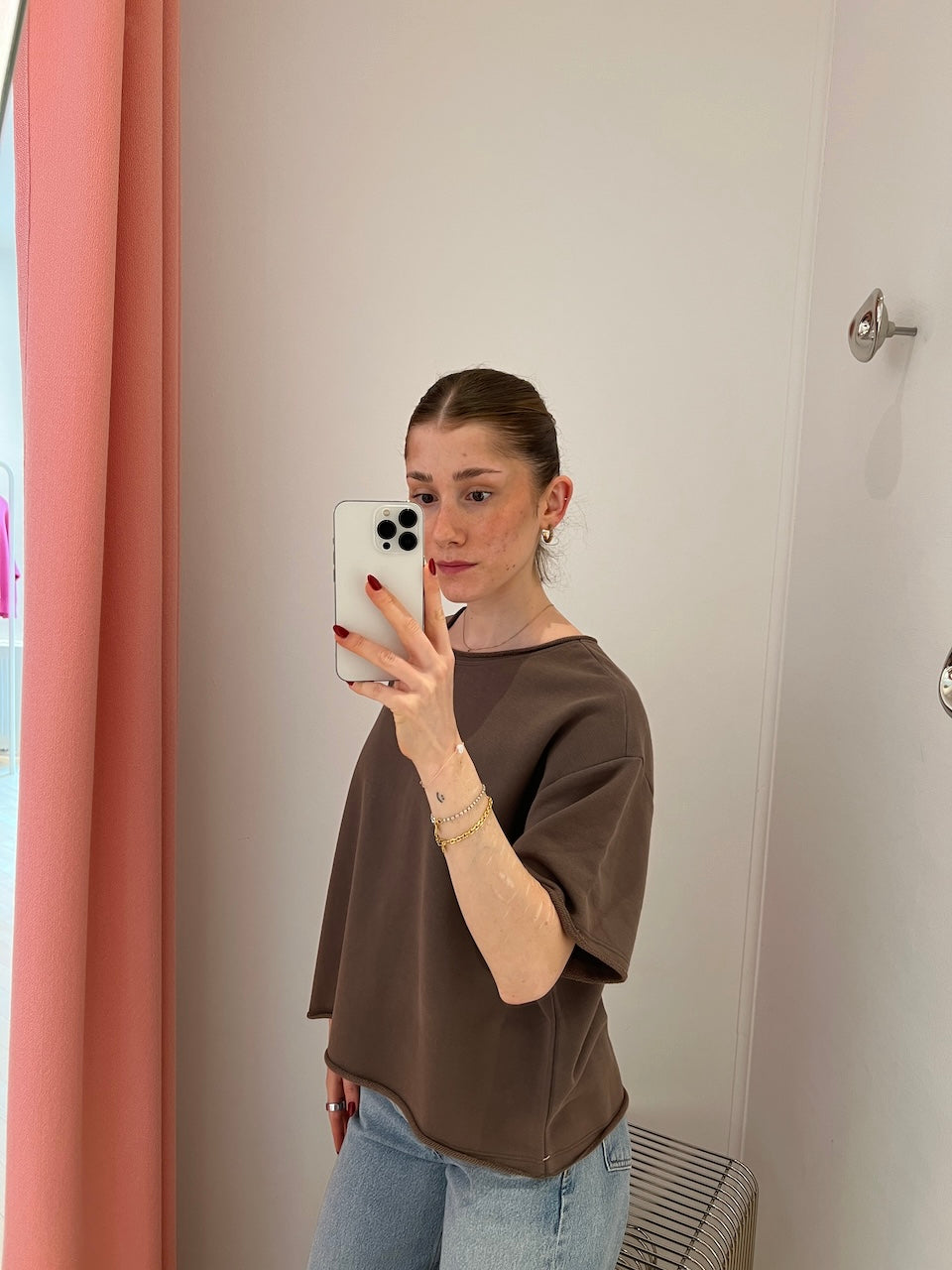 Skylar Boxy Tee Sweat choco