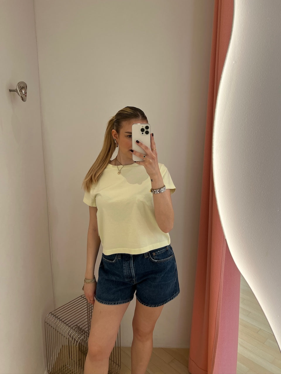 Adine Shrunken Tee lemon drop