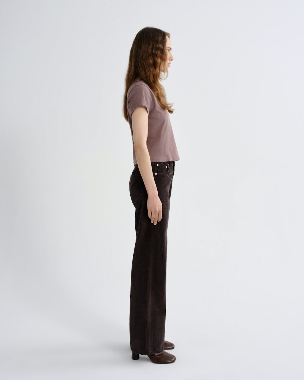 Adine Shrunken Tee mauvine von AGOLDE – Ansicht 5