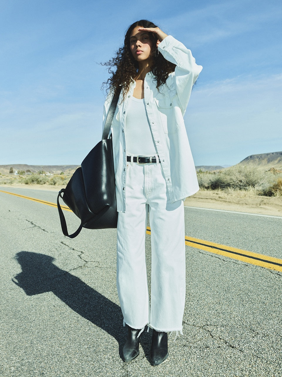 Low Curve Fray Jeans milkshake