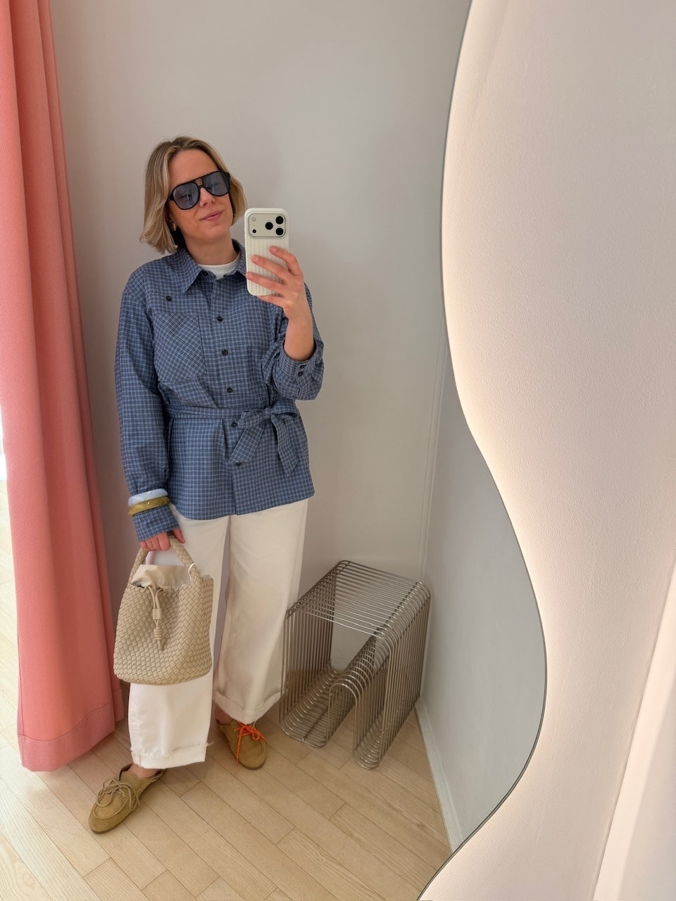 Low Curve Fray Jeans milkshake