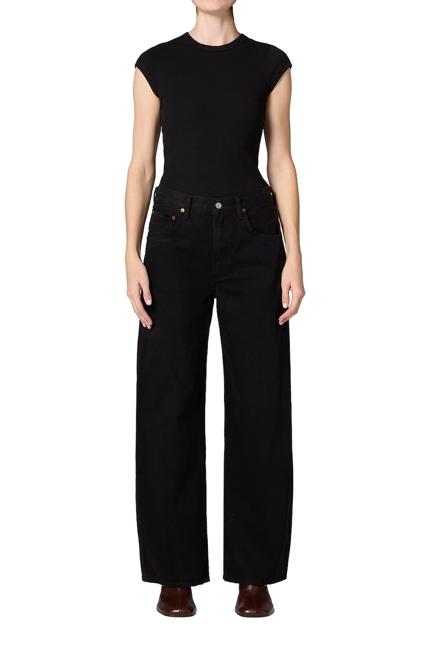 Low Curve Jeans proof von AGOLDE – Balloon-Leg Jeans, schwarz