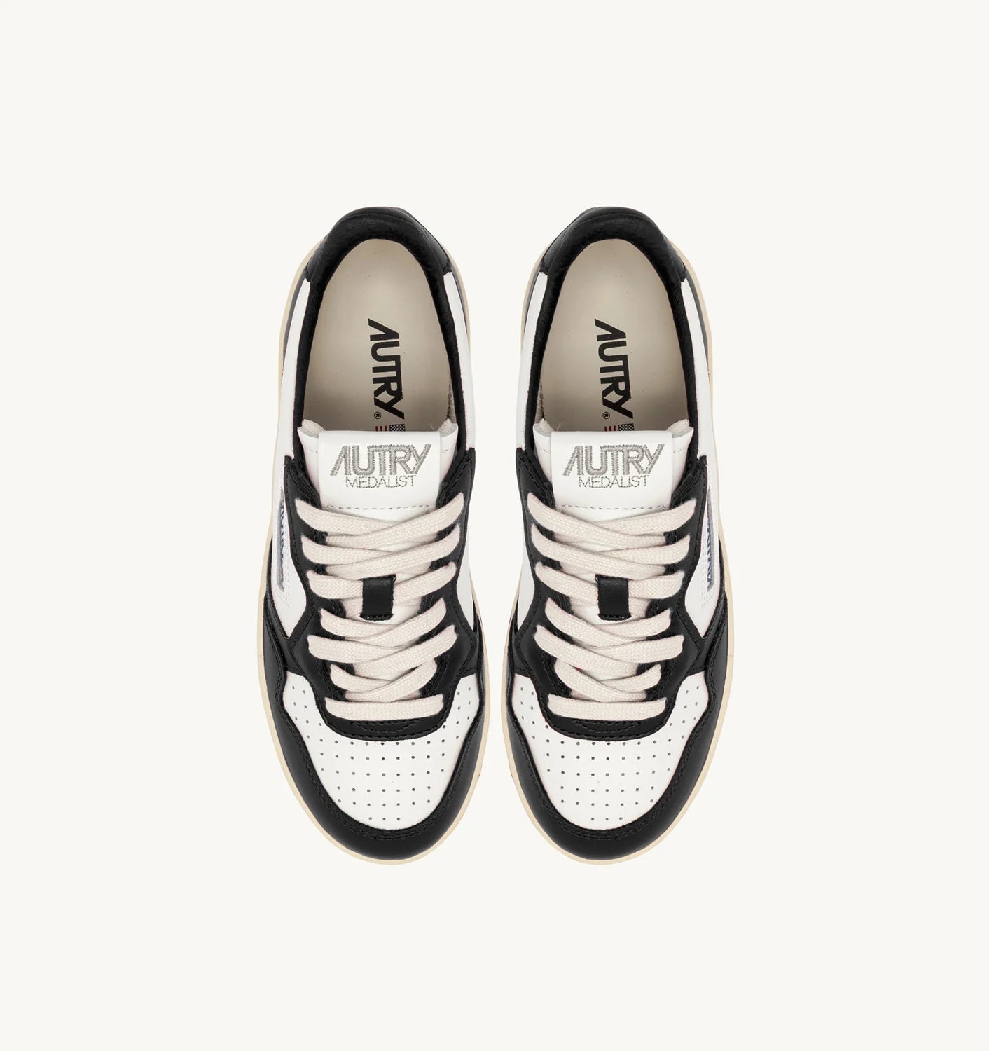 Autry Medalist Platform Sneaker white black