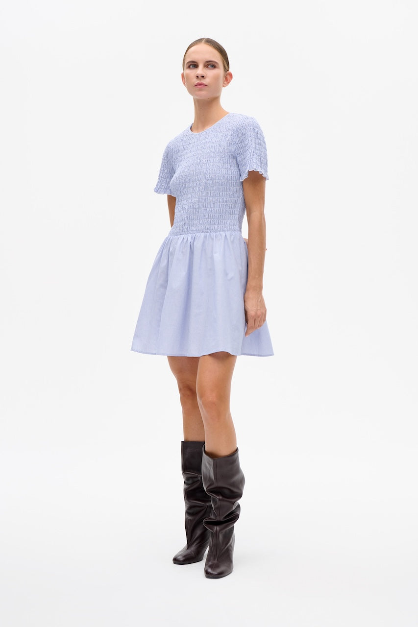 Assandra Minidress blue heron stripe