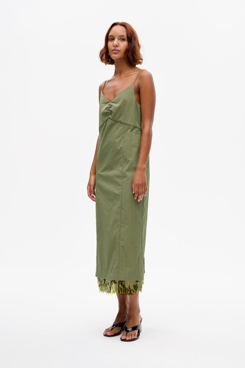 Atelia Maxidress four leaf clover green
