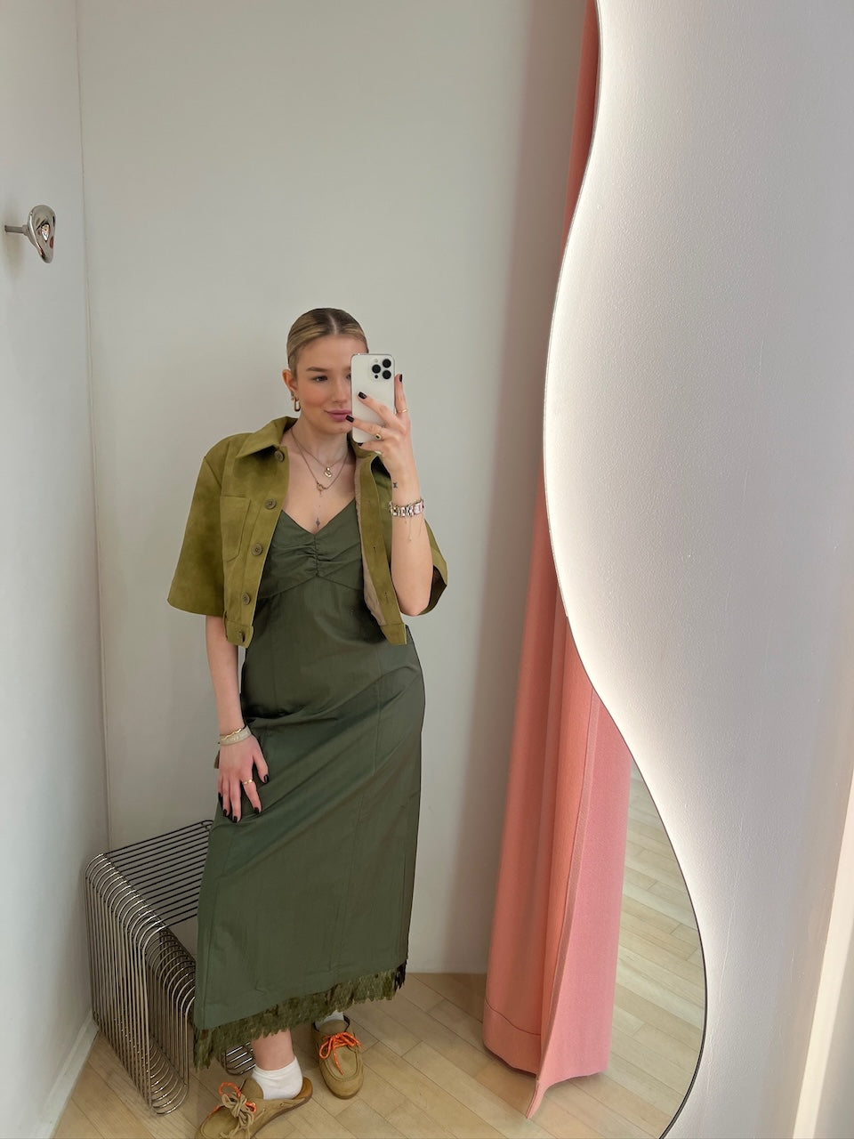 Atelia Maxidress four leaf clover green