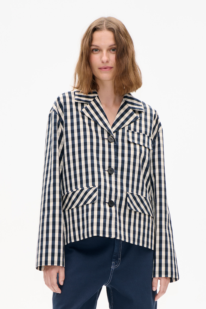 Bani Jacket navy creme check
