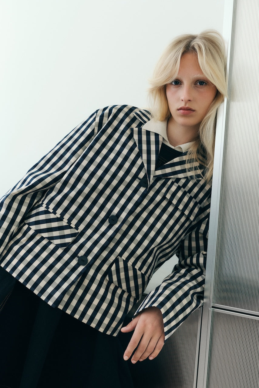 Bani Jacket navy creme check