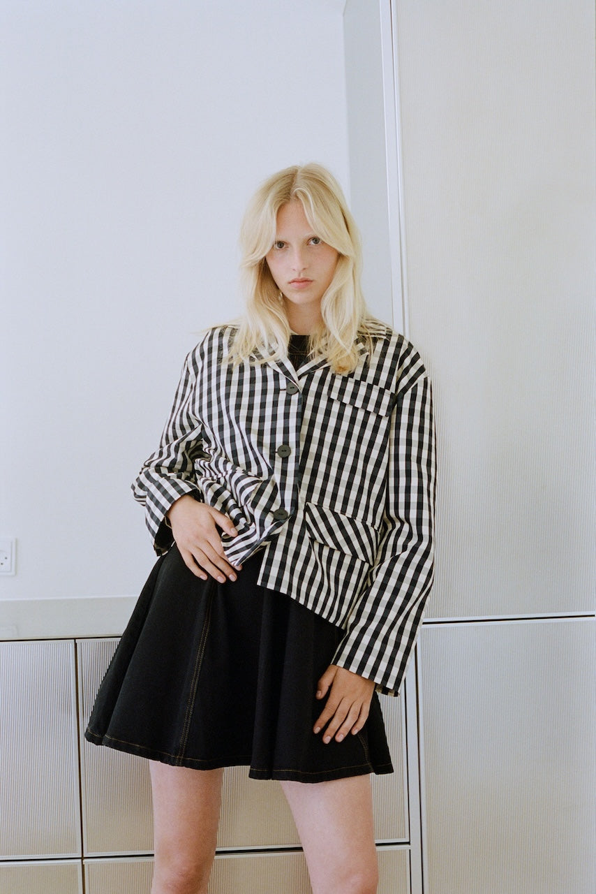 Bani Jacket navy creme check