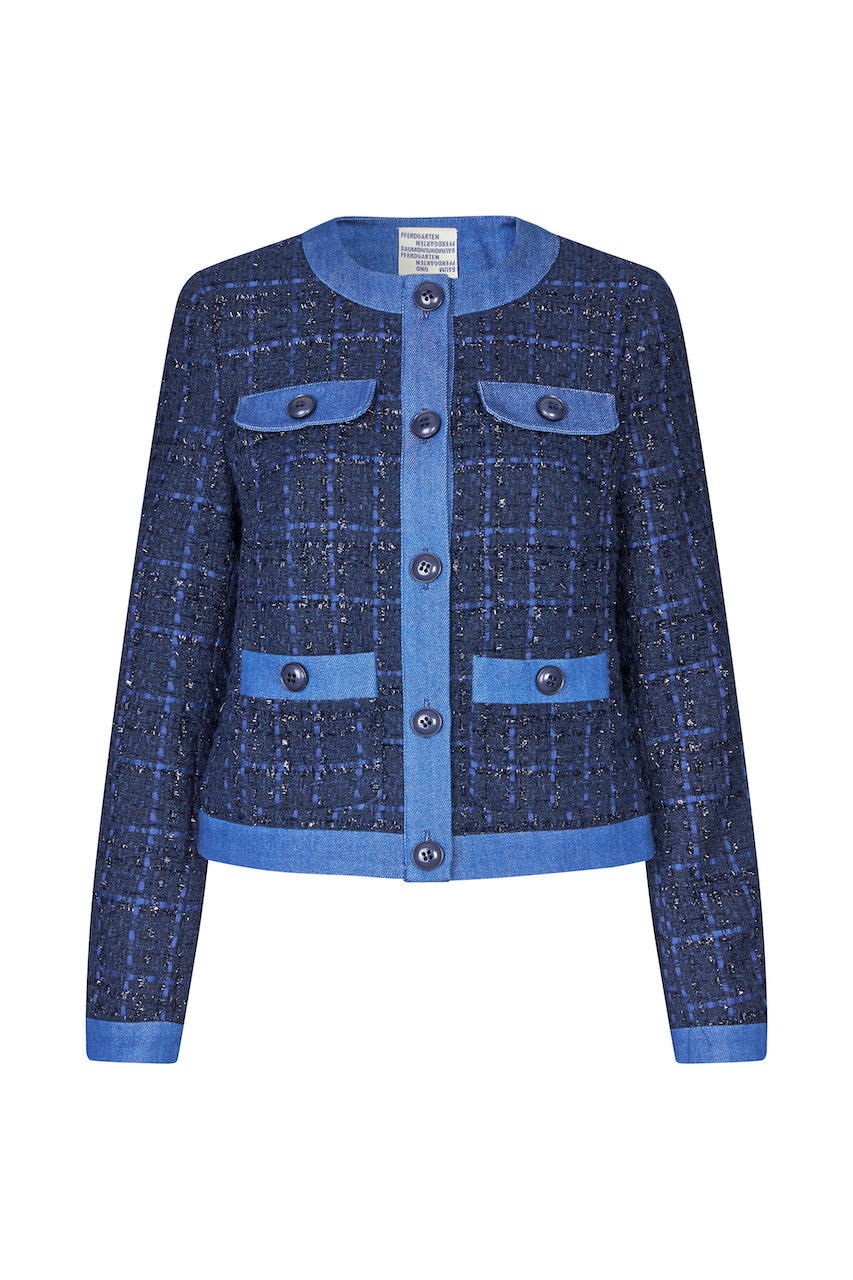 Beate Jacket blue boucle