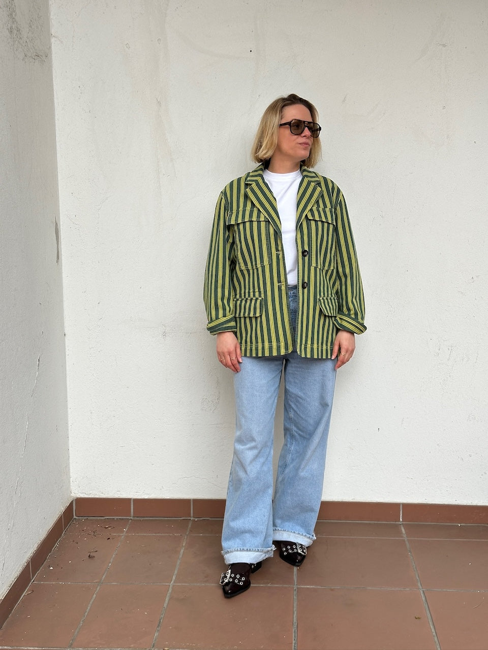 Bina Blazer snake eye stripe