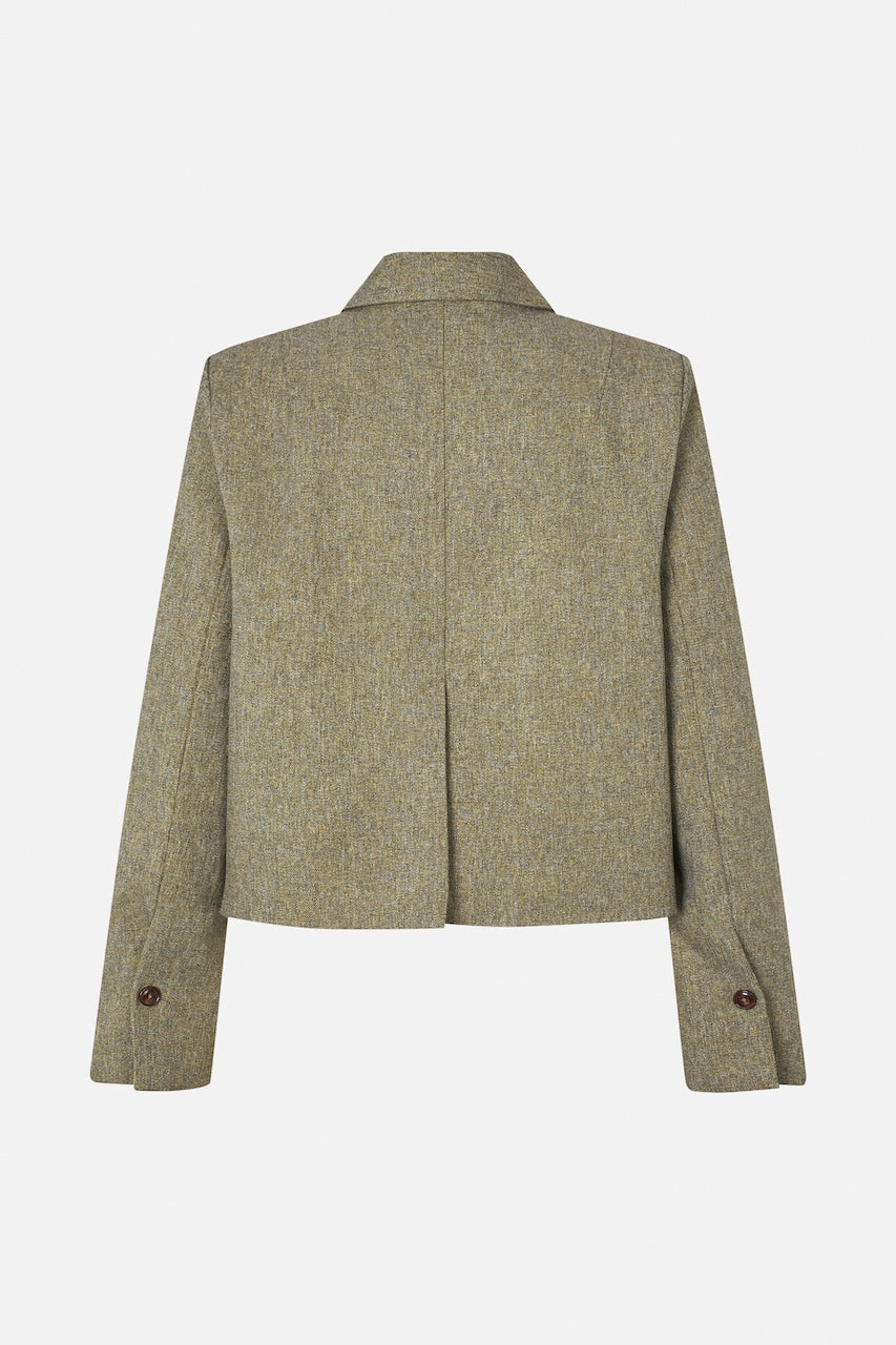 Bolie Blazer straw yellow tweed