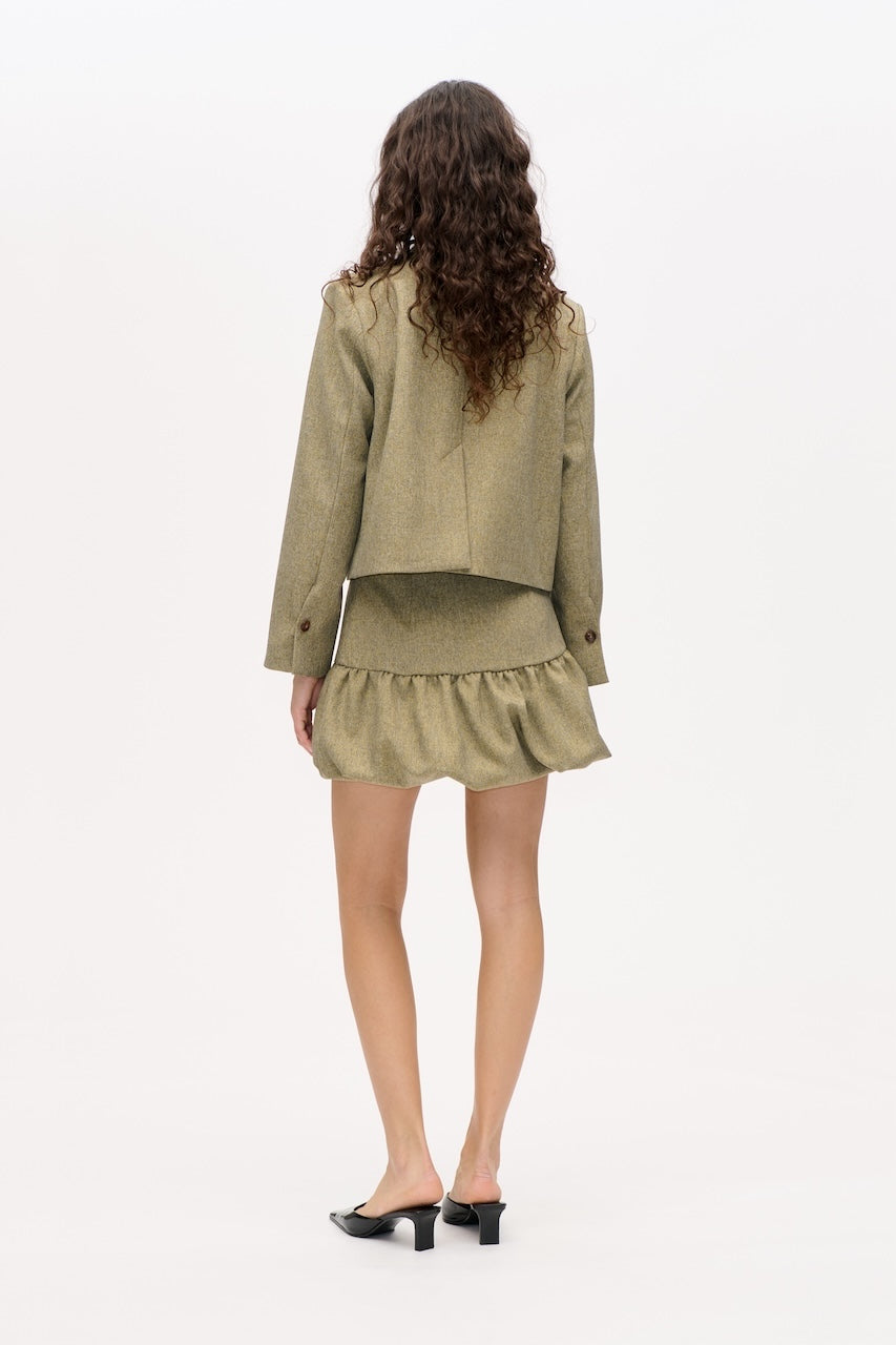 Bolie Blazer straw yellow tweed