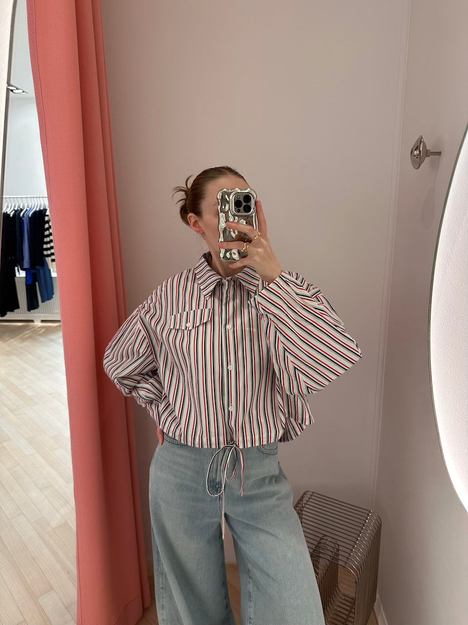 Bryce Shirt haute red stripe