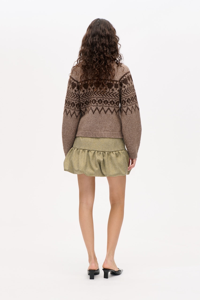 Colin Cardigan brown fair isle