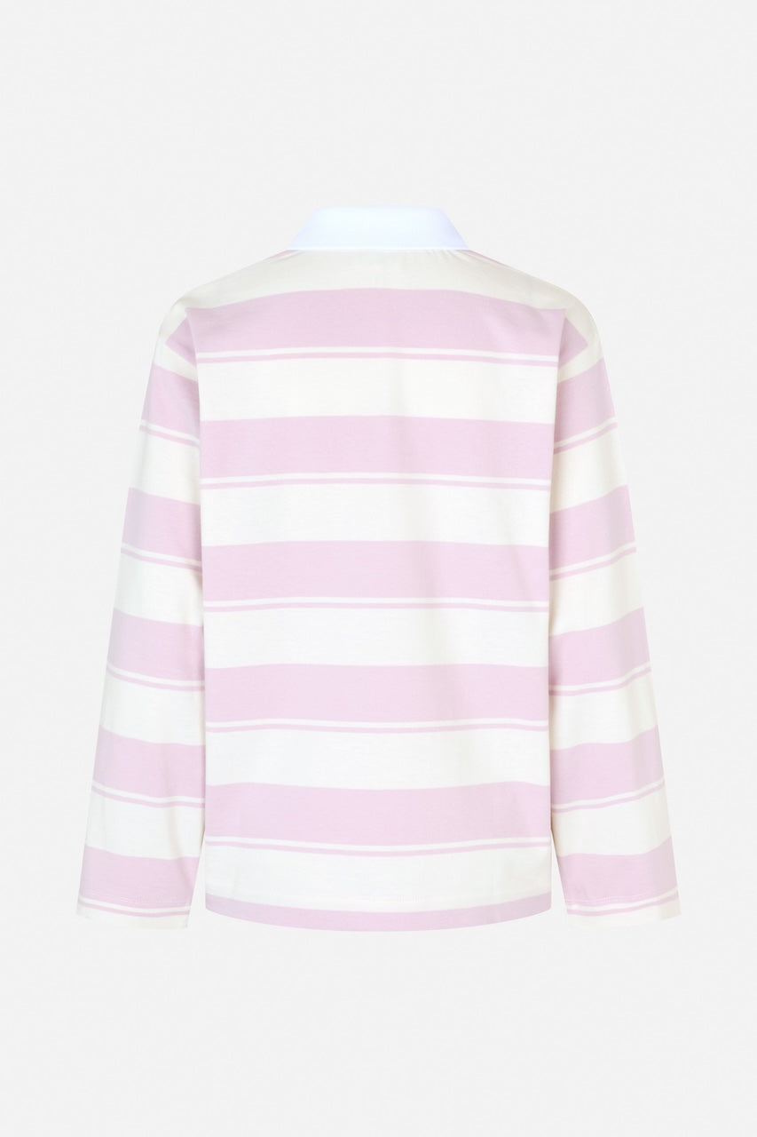 Jeanne Polo lilac polo stripes