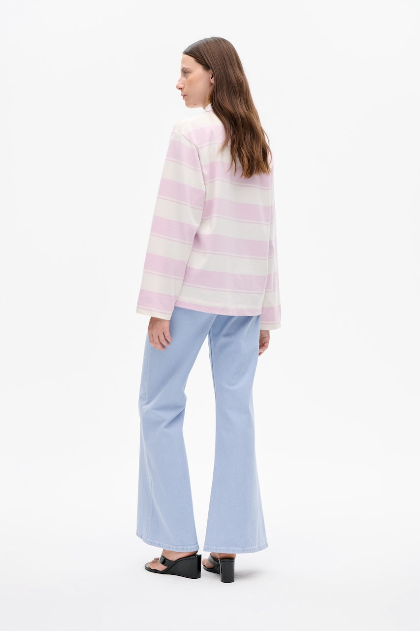 Jeanne Polo lilac polo stripes