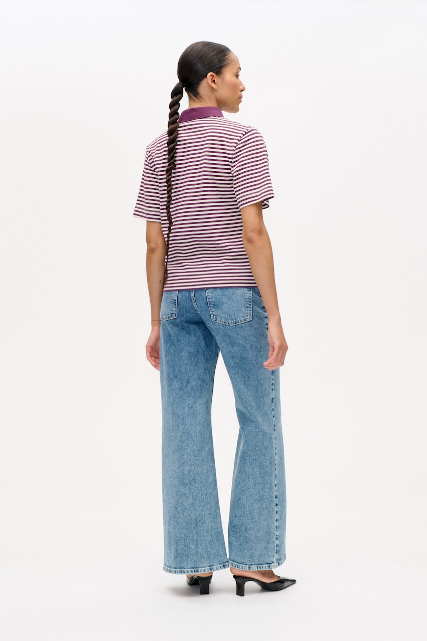 Jeanetta Polo italian plum stripe