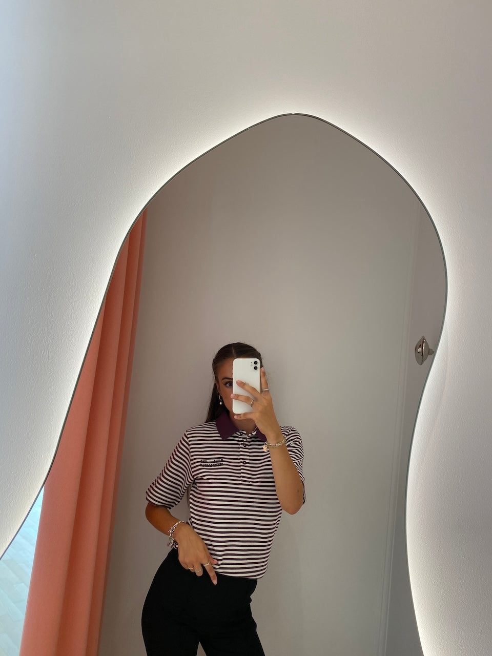 Jeanetta Polo italian plum stripe