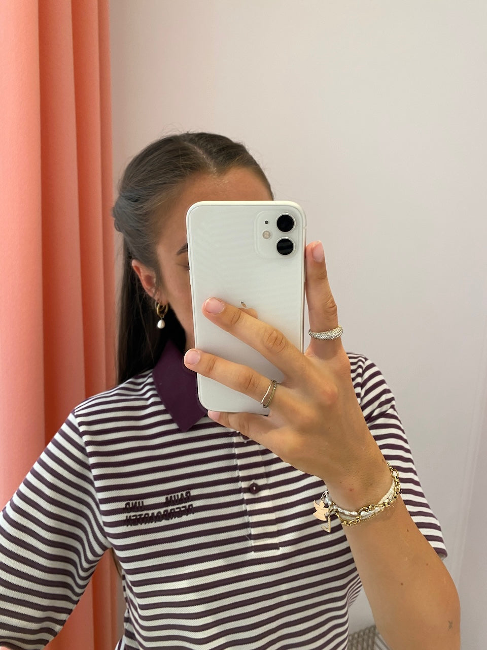 Jeanetta Polo italian plum stripe