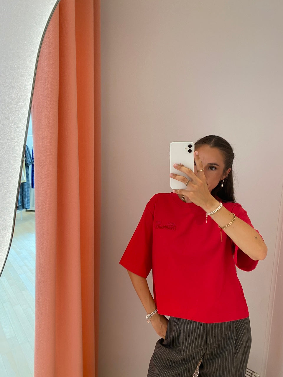 Jiana T-Shirt crimson red