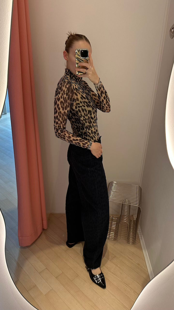 Jodi Longsleeve brown leopard