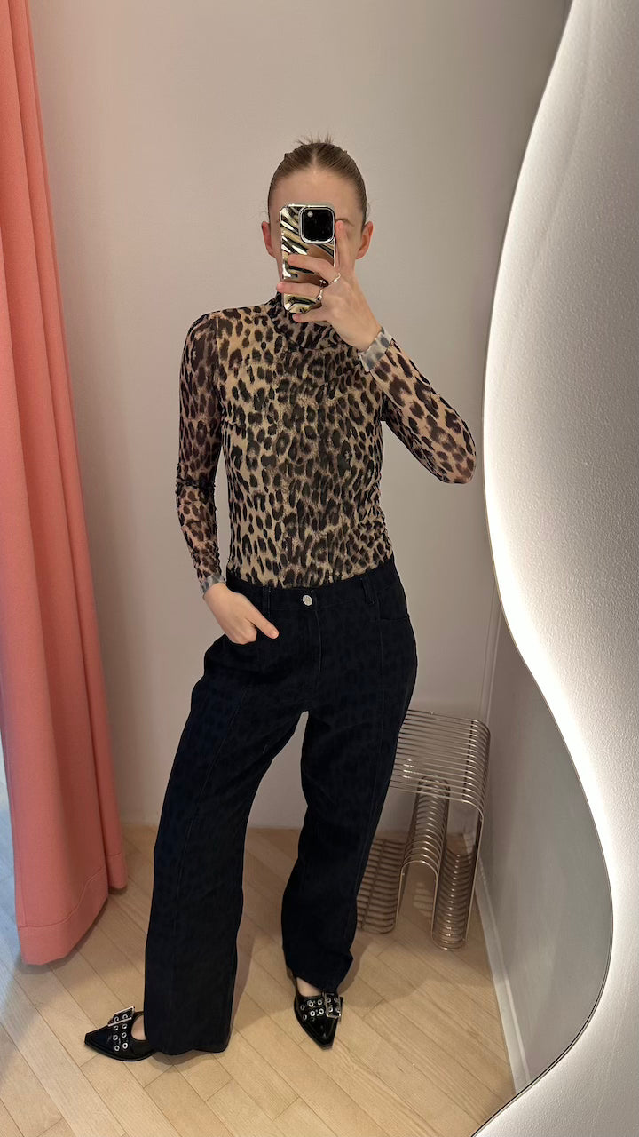 Jodi Longsleeve brown leopard
