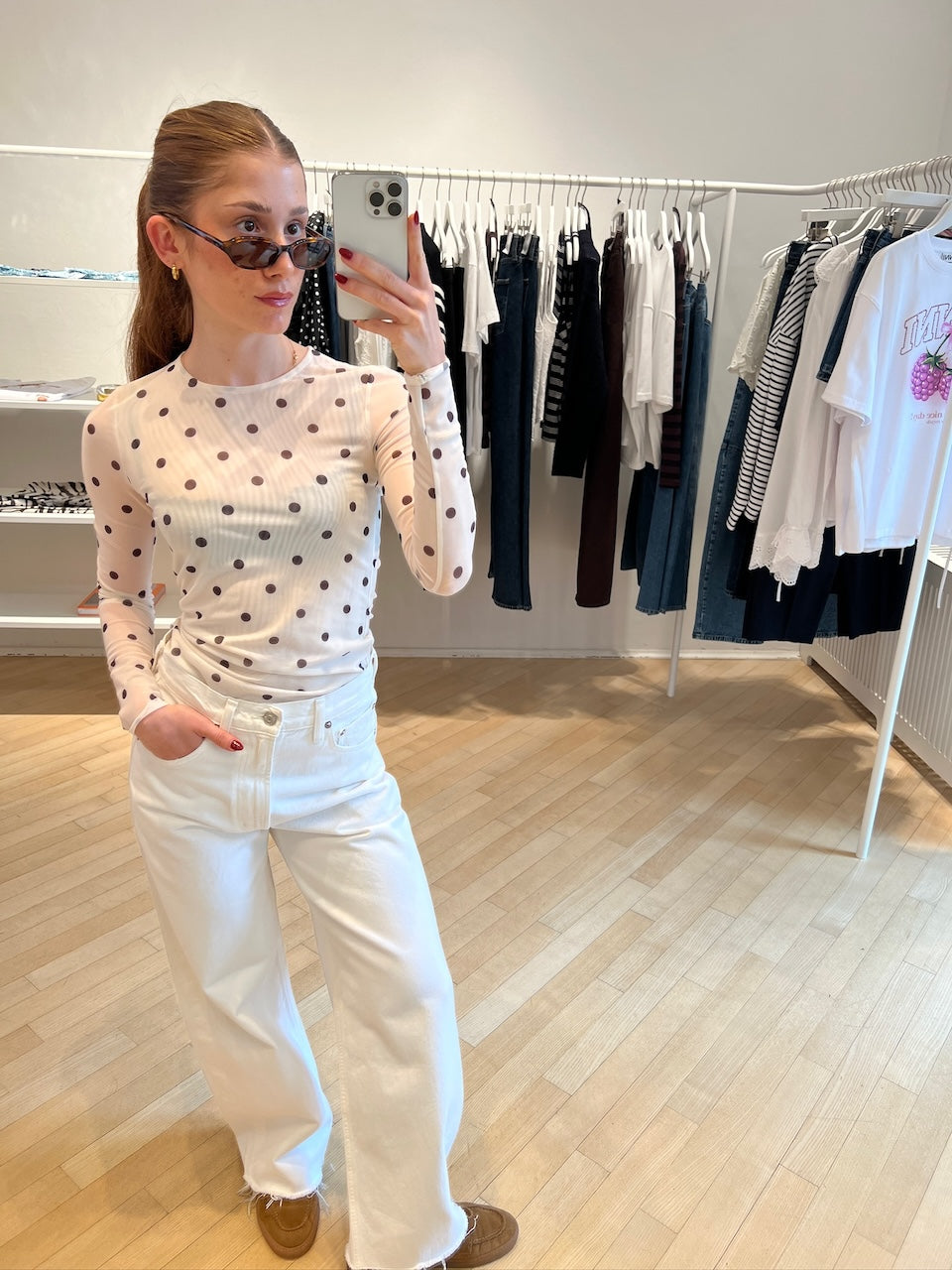 Jodie Longsleeve egret creme dot
