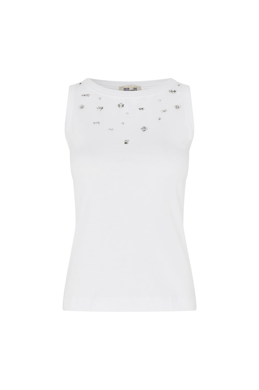 Joline Top white rhinestones
