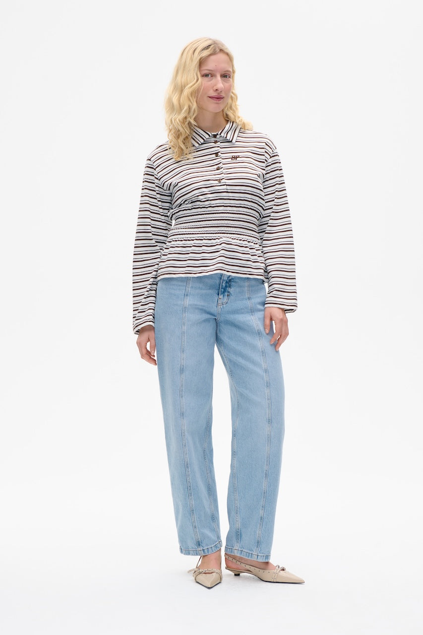 Josefin Polo coffee bean stripe