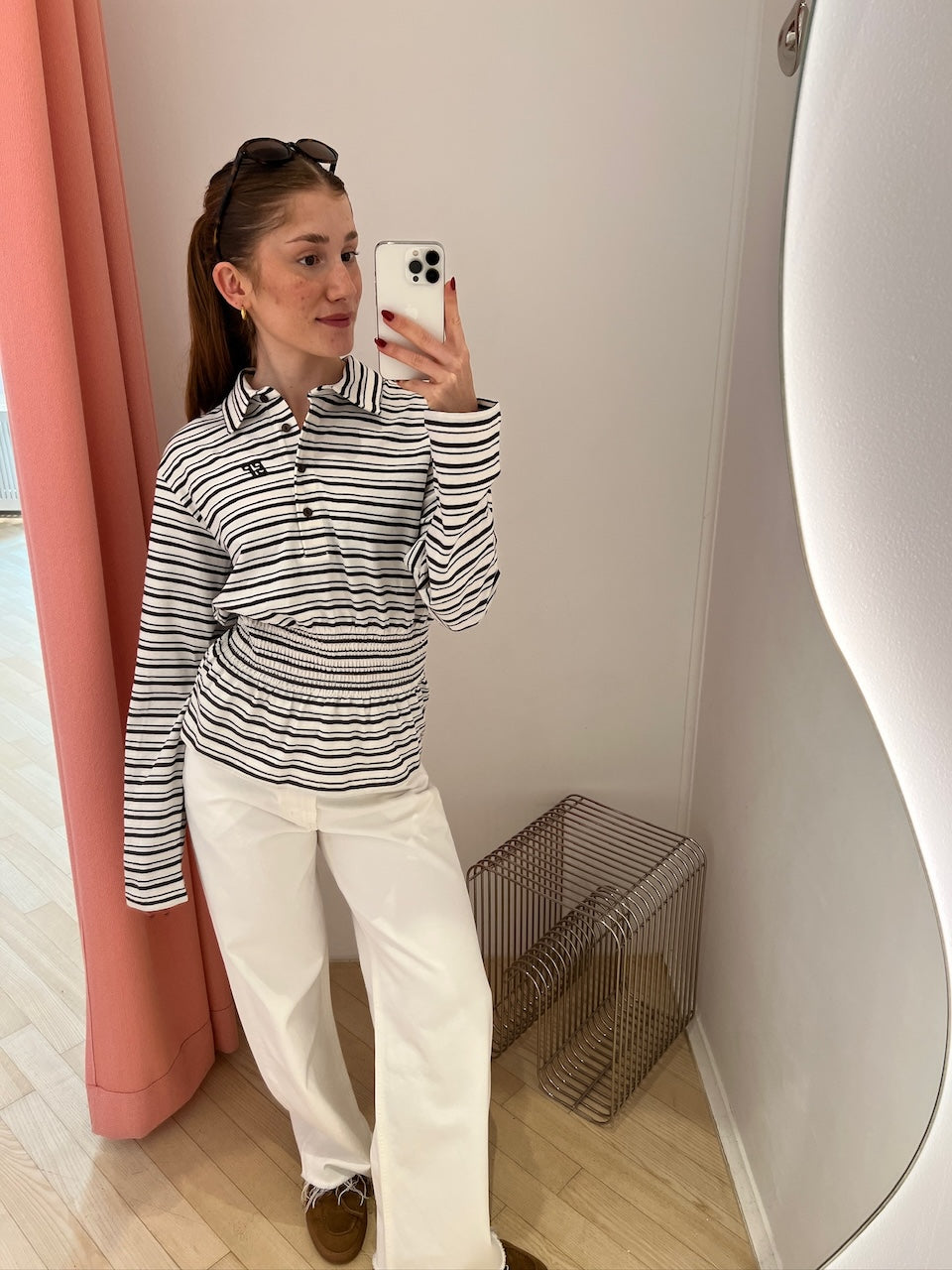 Josefin Polo coffee bean stripe