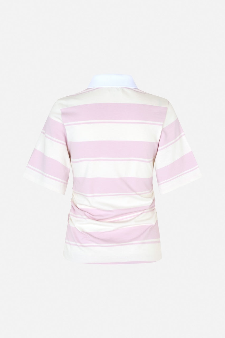 Judite Polo lilac polo stripes