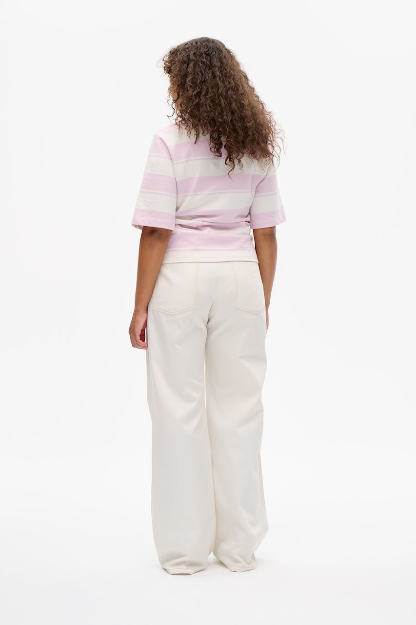 Judite Polo lilac polo stripes