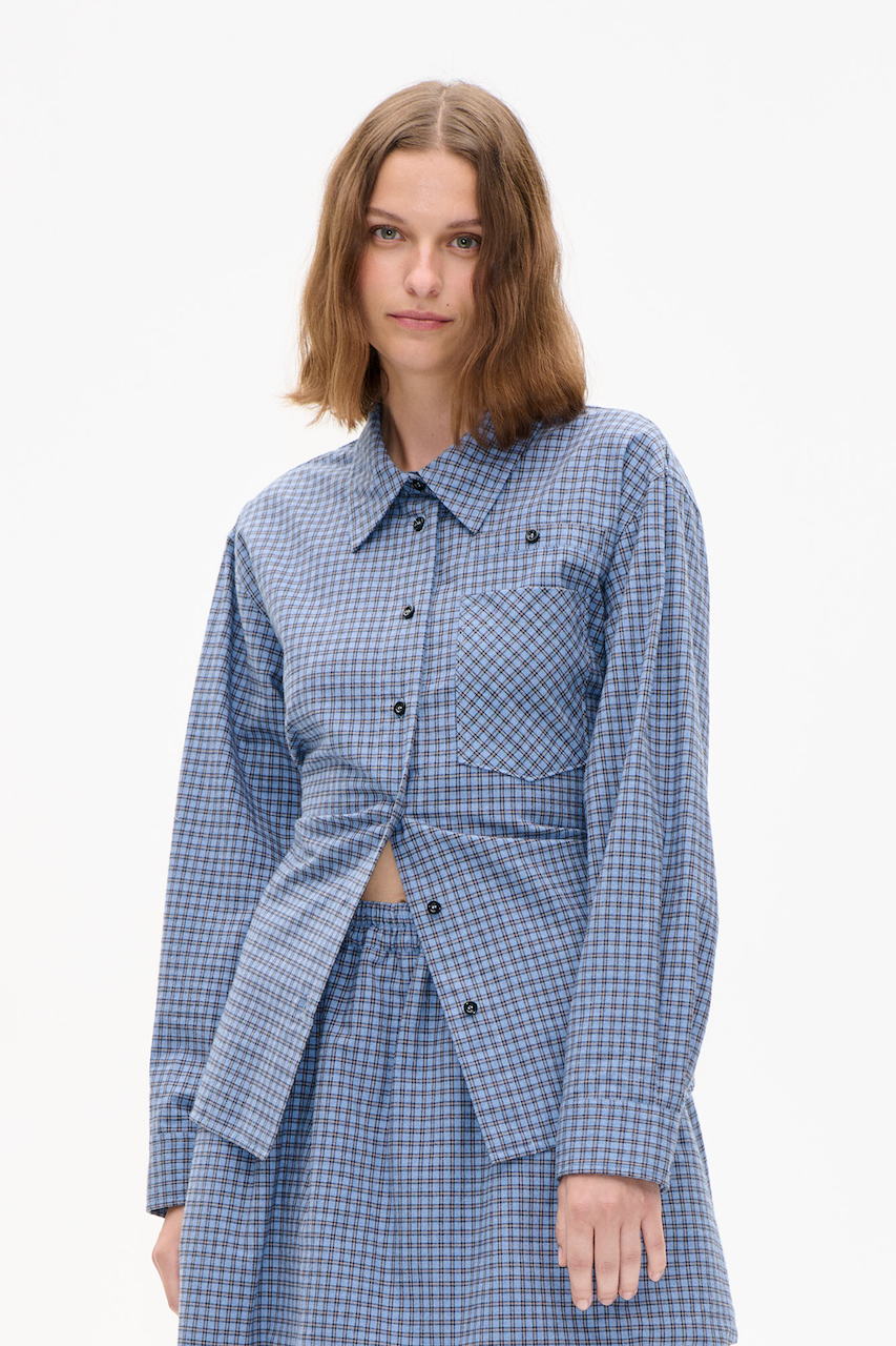 Matina Shirt blue flannel check