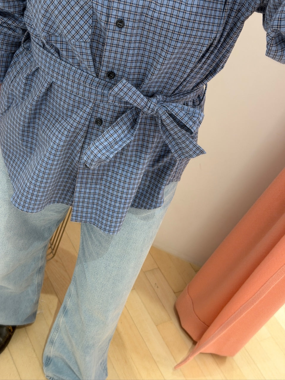 Matina Shirt blue flannel check