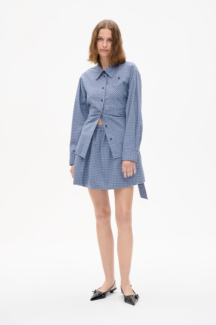 Matina Shirt blue flannel check