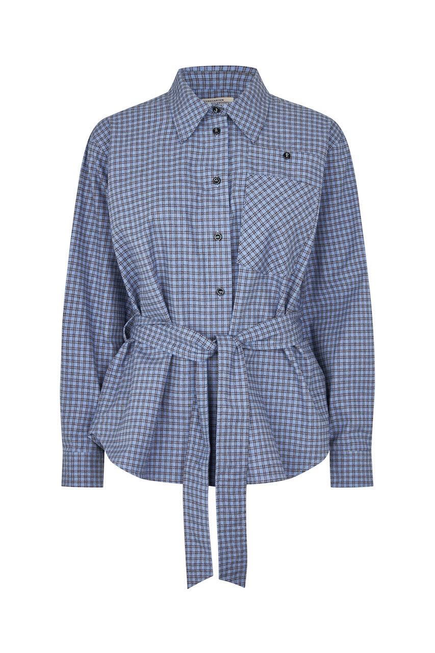 Matina Shirt blue flannel check