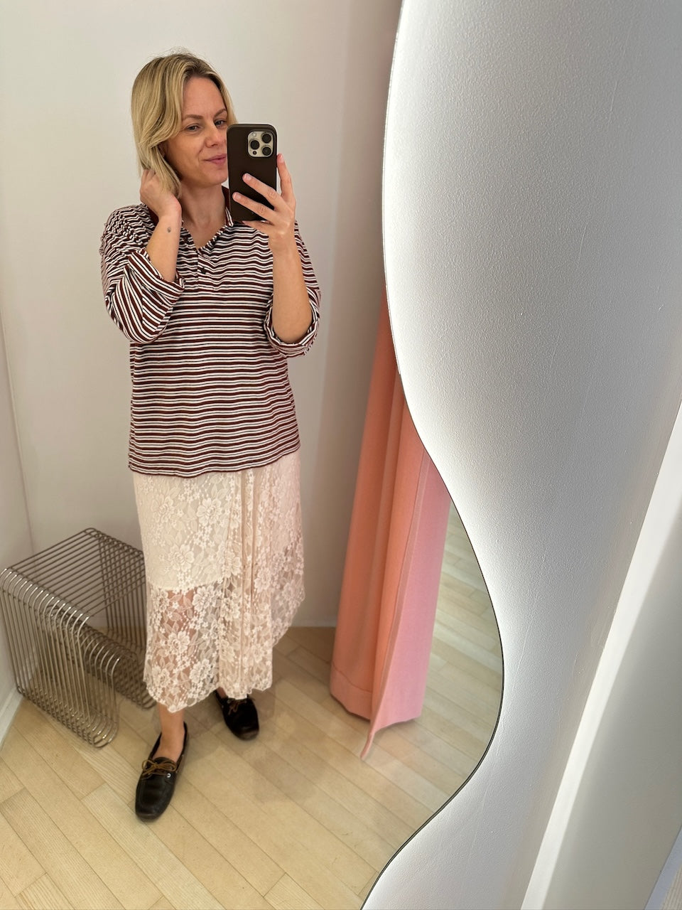 Selmo Midiskirt white sand