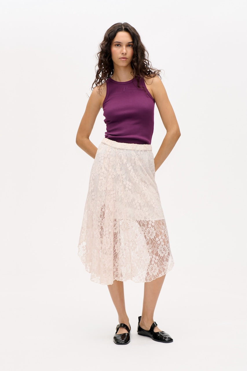 Selmo Midiskirt white sand