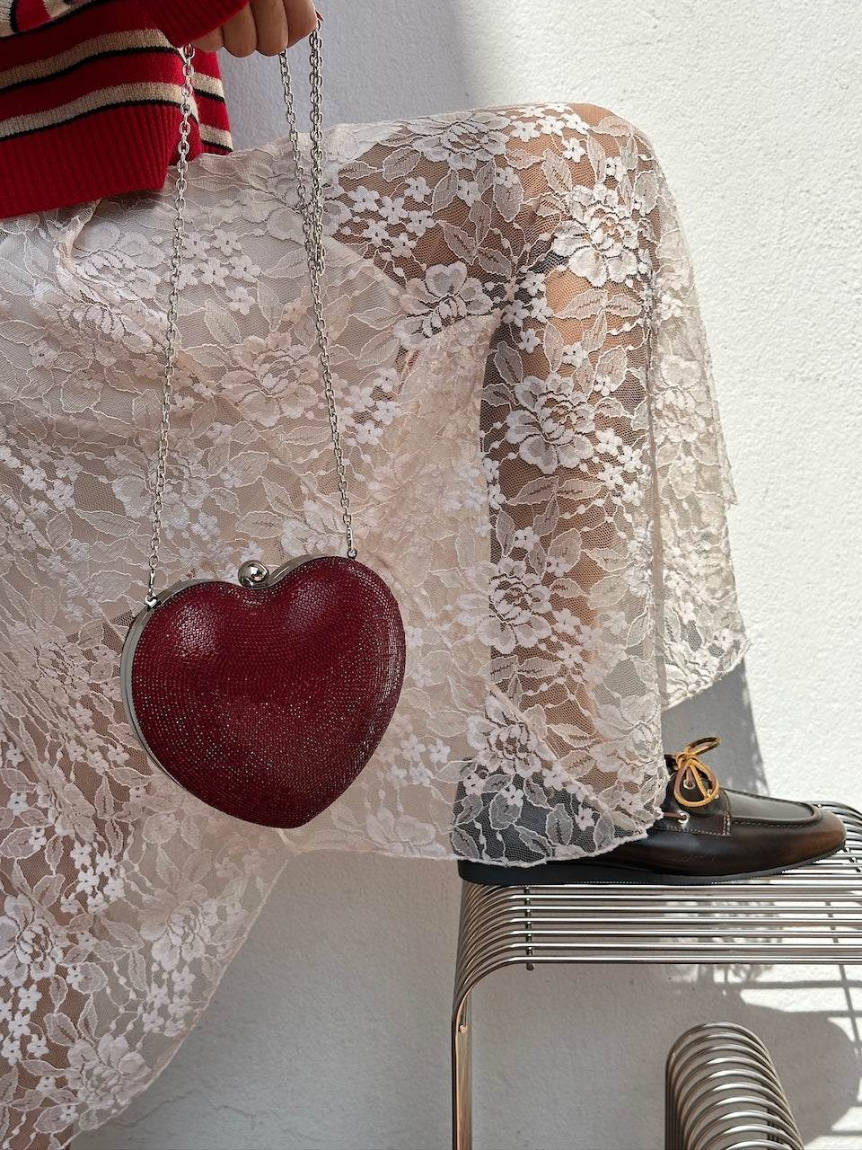 Selmo Midiskirt white sand