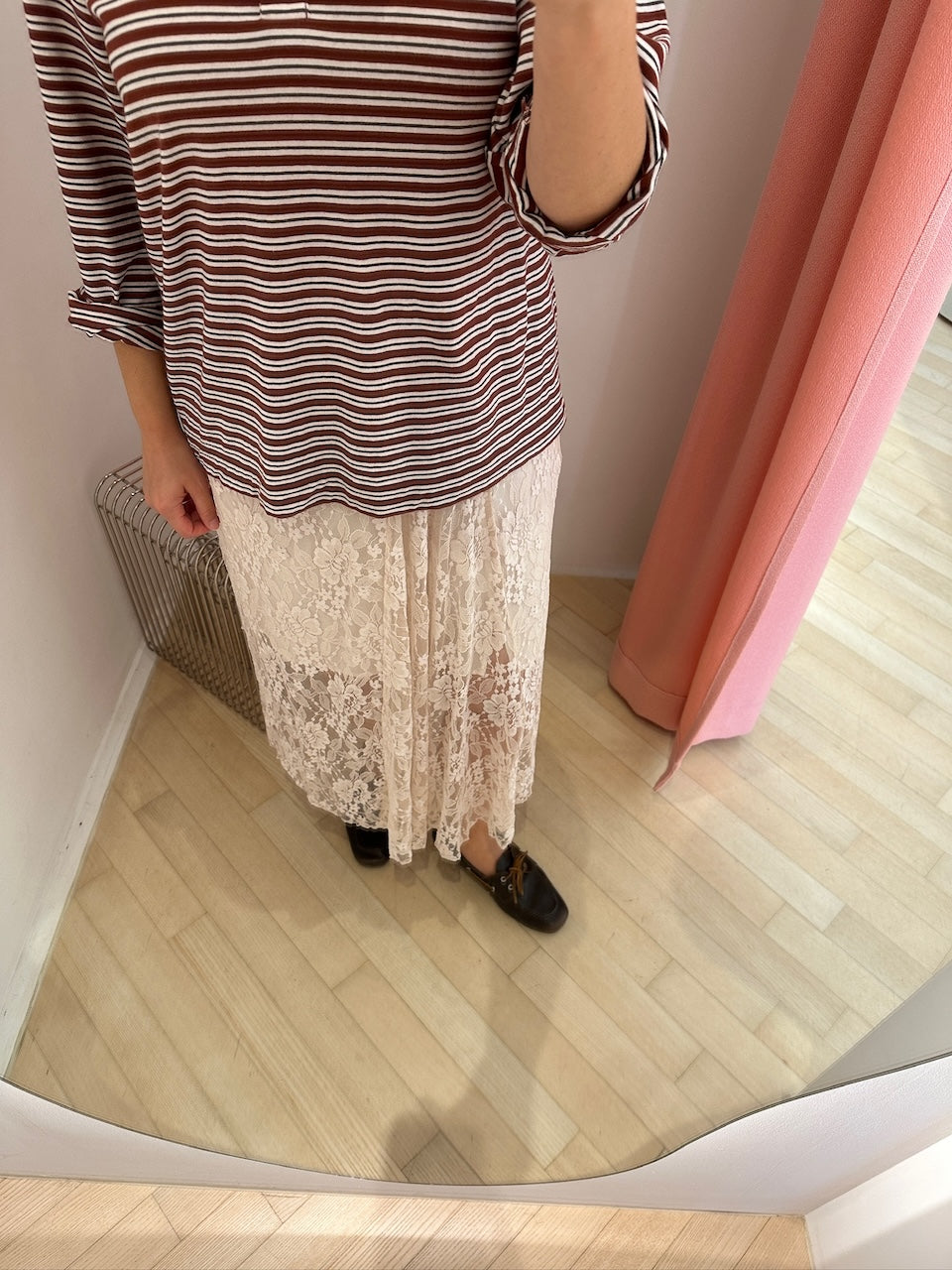 Selmo Midiskirt white sand