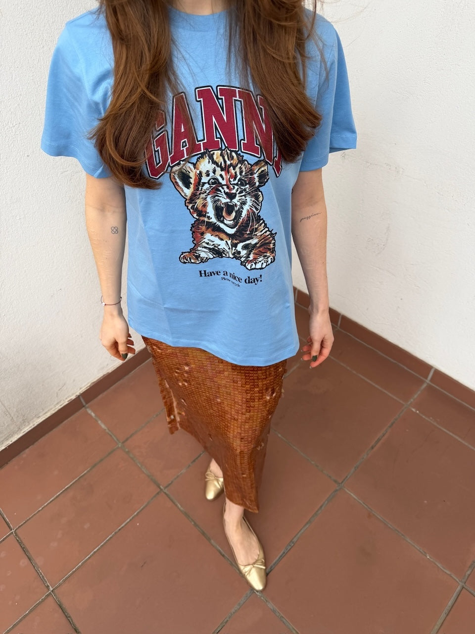 Shania Midiskirt burro caramel