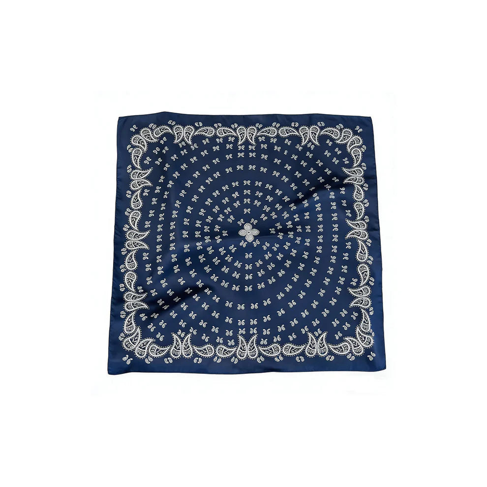 Callie Scarf navy paisley