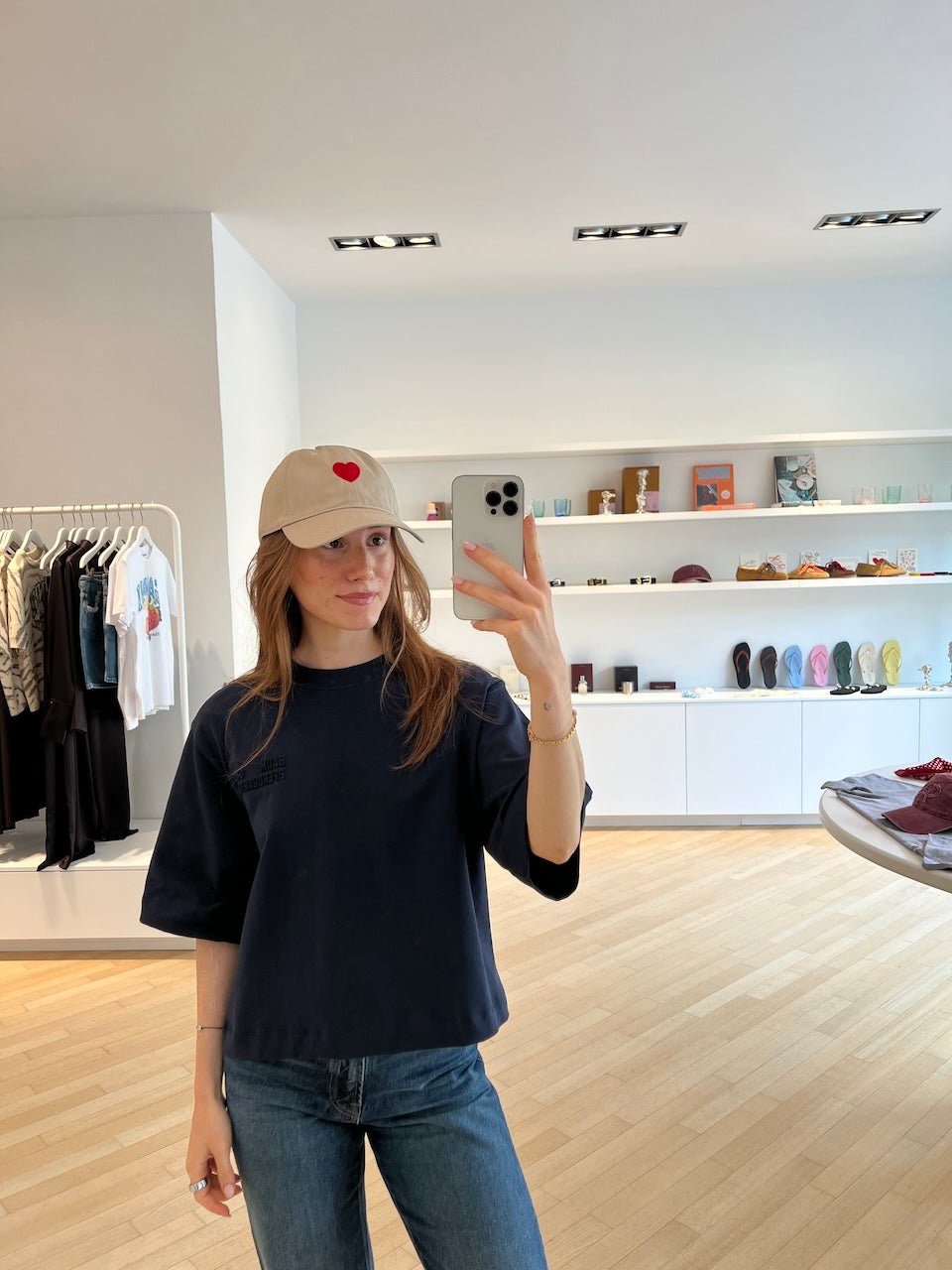 Ronja Cap taupe heart