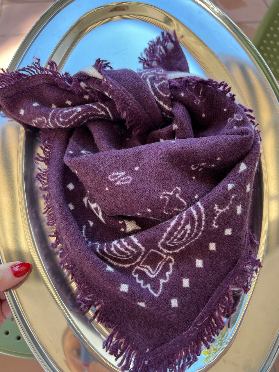 Cashmere Paisley Bandana merlot