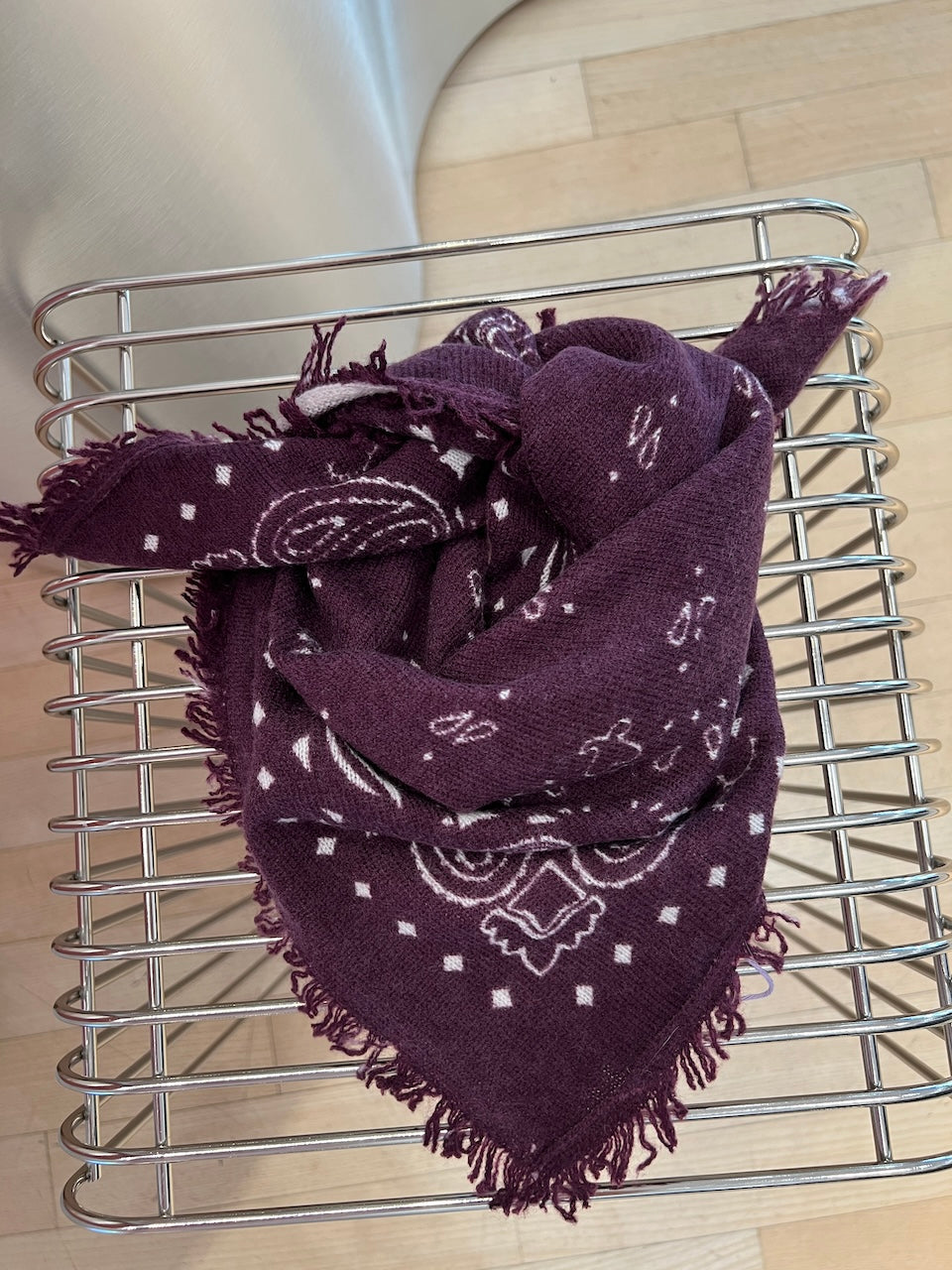 Cashmere Paisley Bandana merlot