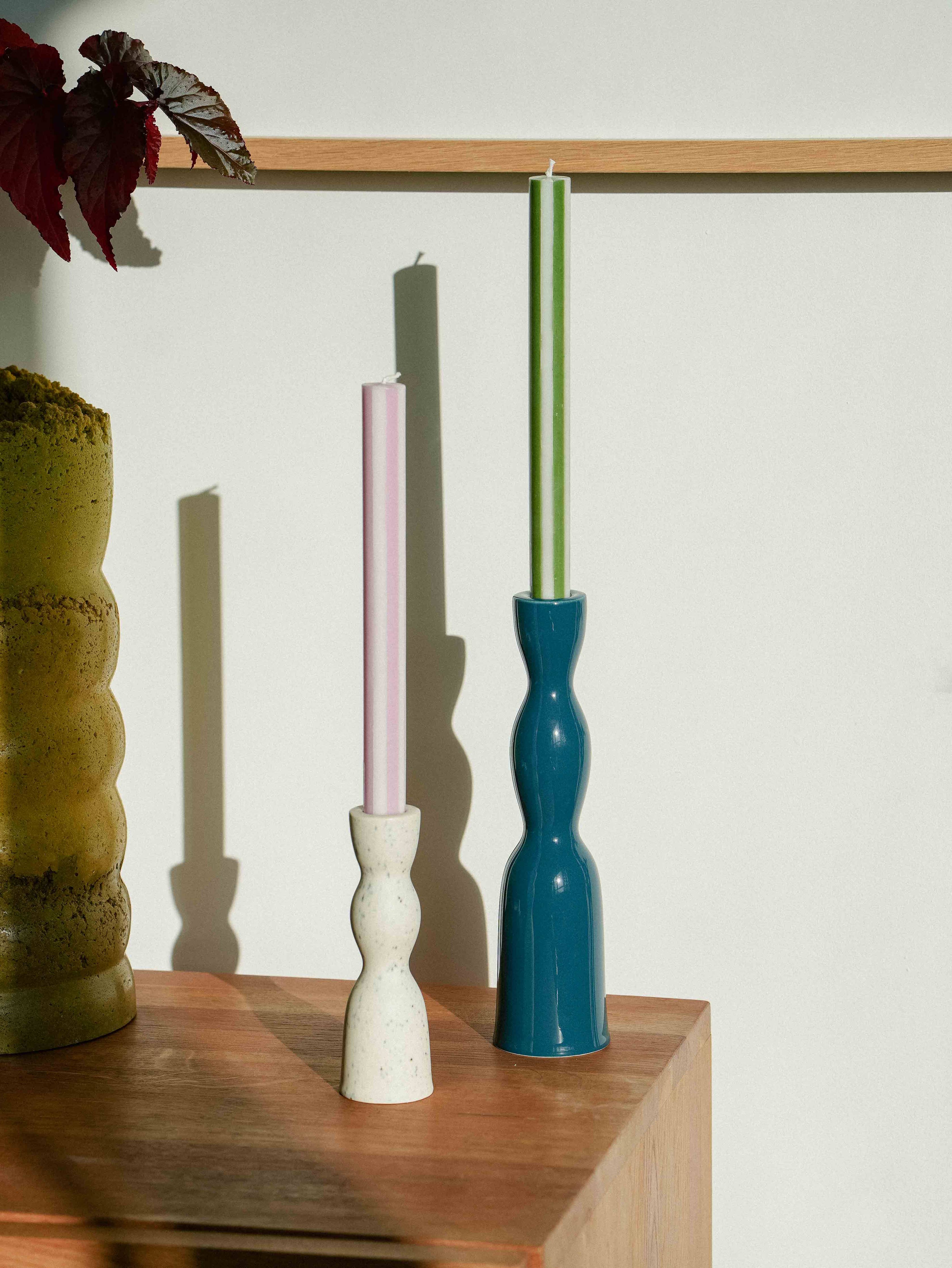 Dinnerkerze Rot/Weiß